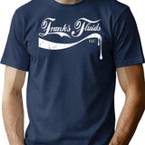 Frank's Fluids T-Shirt - Retro Graphic Tee for Men & Women - Navy