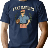 Frat Daddies Football Club T-Shirt - Retro Graphic Tee for Men & Women - Navy