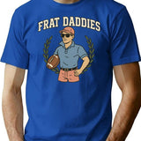 Frat Daddies Football Club T-Shirt - Retro Graphic Tee for Men & Women - Blue