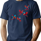 Free Bird T-Shirt - Retro Graphic Tee for Men & Women - Navy