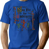 Free Hugs Medieval Style - Funny Retro Vintage English History T-Shirt - Blue