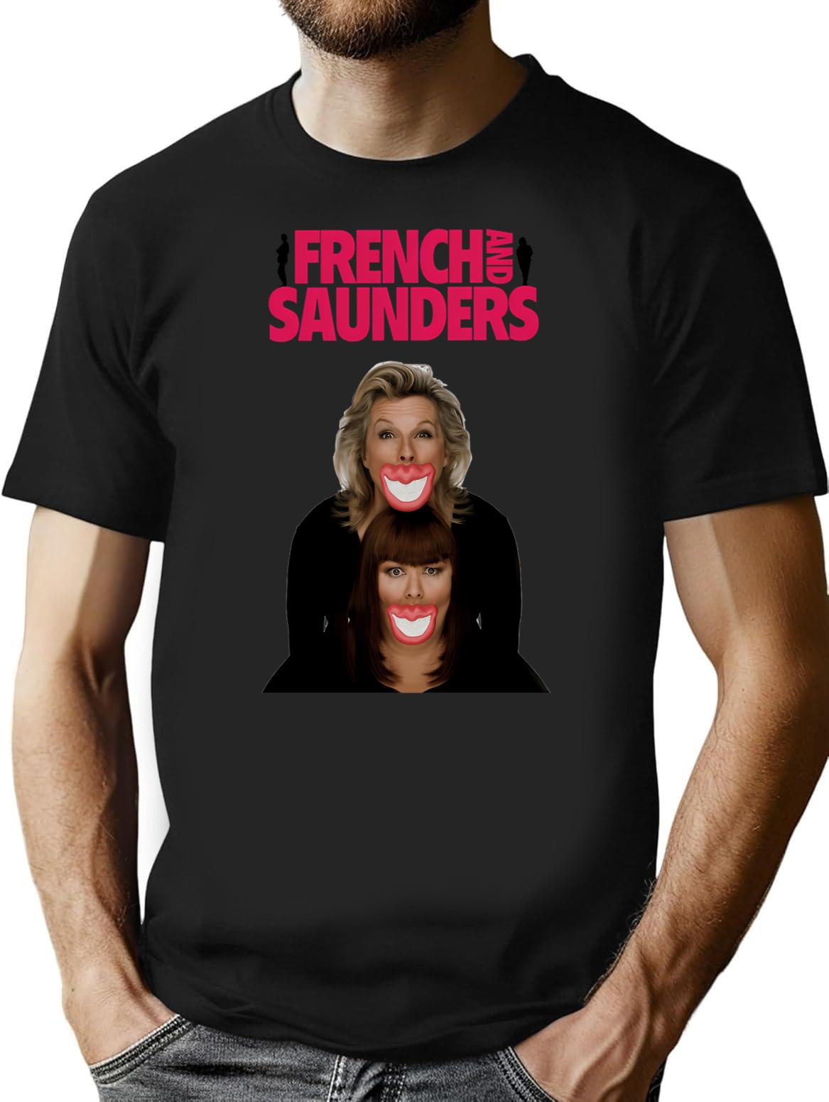 French And Saunders Classic T-Shirt - Retro Graphic Tee for Men & Women - Black