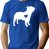French Bulldog Art French Bulldog Love French Bulldog Mama French Bulldog Owner French Bulldog T-Shirt - Blue