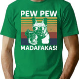 French Bulldog Pew Pew Madafakas Crazy Pew Vintage T-Shirt - Green