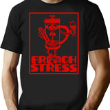 French Stress - Retro And Humorous French Press Coffee Maker T-Shirt - Black
