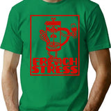 French Stress - Retro And Humorous French Press Coffee Maker T-Shirt - Green