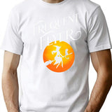 Frequent Flyer Funny Halloween Witch T-Shirt - Sarcastic Humor Graphic Tee - White