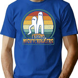Fresno Nightcrawlers - Retro Cryptid Gift T-Shirt - Blue
