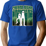 Fresno Nightcrawlers - Retro Haunted Pants Cryptid Gift T-Shirt - Blue