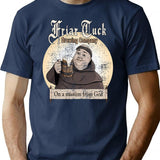 Friar Tuck Brewing Company T-Shirt - Retro Graphic Tee for Men & Women - Navy