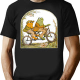 Frog And Toad (1) T-Shirt - Retro Graphic Tee for Men & Women - Black