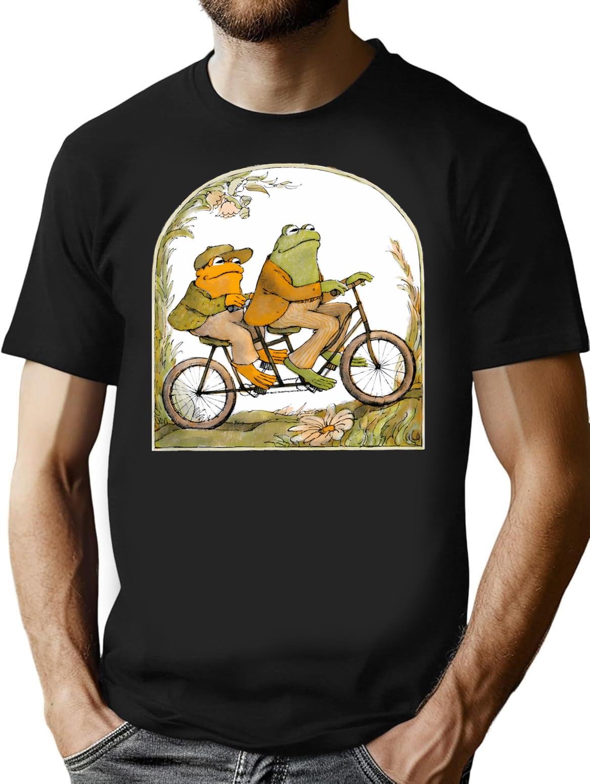Frog And Toad (1) T-Shirt - Retro Graphic Tee for Men & Women - Black