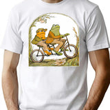 Frog And Toad (1) T-Shirt - Retro Graphic Tee for Men & Women - White