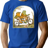Frog And Toad (1) T-Shirt - Retro Graphic Tee for Men & Women - Blue