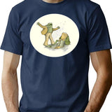 Frog And Toad (2) T-Shirt - Retro Graphic Tee for Men & Women - Navy