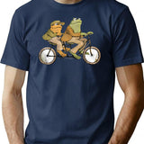 Frog And Toad T-Shirt - Retro Graphic Tee for Men & Women - Navy