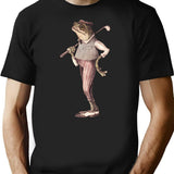 Frog Swing T-Shirt - Retro Graphic Tee for Men & Women - Black