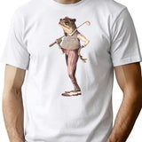 Frog Swing T-Shirt - Retro Graphic Tee for Men & Women - White