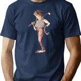Frog Swing T-Shirt - Retro Graphic Tee for Men & Women - Navy