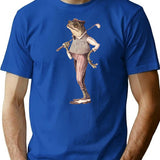 Frog Swing T-Shirt - Retro Graphic Tee for Men & Women - Blue