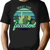 Fucculent Cactus - Cool And Cute Design T-Shirt - Black