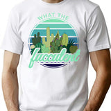 Fucculent Cactus - Cool And Cute Design T-Shirt - White