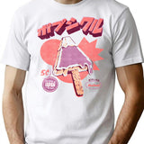 Fuji Ice Pop T-Shirt - Retro Graphic Tee for Men & Women - White