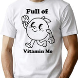 Full Of Vitamin Me Citrus Vintage Design T-Shirt - White