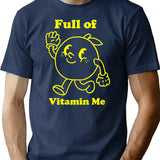 Full Of Vitamin Me Lemon Vintage Design T-Shirt for Men & Women, T-Shirts Graphic Tee - Navy