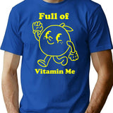 Full Of Vitamin Me Lemon Vintage Design T-Shirt - Blue