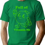 Full Of Vitamin Me Lime Vintage Design T-Shirt - Green