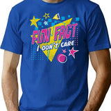 Fun Fact I Dont Care Washed Out Retro 80s Style T-Shirt - Blue