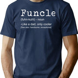 Funcle - Uncle Quote T-Shirt - Retro Graphic Tee for Men & Women - Navy