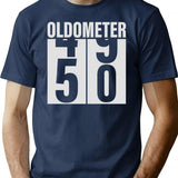 Funny 50 Years Old Oldometer Vintage 50th Birthday Oldometer T-Shirt - Navy