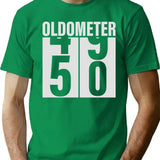Funny 50 Years Old Oldometer Vintage 50th Birthday Oldometer T-Shirt - Green