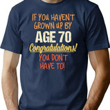 Funny 70th Birthday Gift Design 70 Years Old Funny Saying Tee - Navy