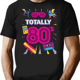Funny 80s Retro Tee 1980s Party Shirt Turntable Cassette I Love The 80s Retro Style - Black