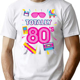 Funny 80s Retro Tee 1980s Party Shirt Turntable Cassette I Love The 80s Retro Style - White