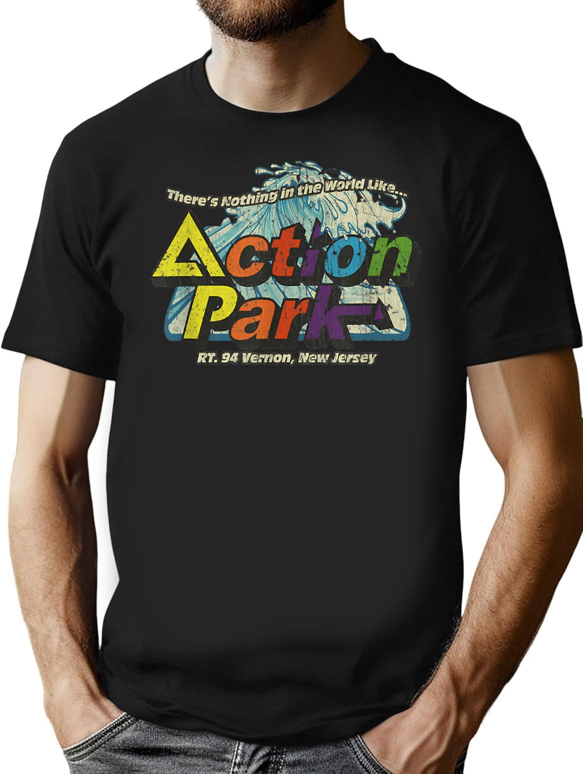Funny Action Park New Jersey 1978 Vintage T-Shirt - Black