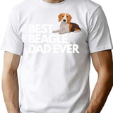 Funny Beagle Dad Saying Best Beagle Dad Ever T-Shirt - White