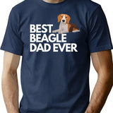 Funny Beagle Dad Saying Best Beagle Dad Ever T-Shirt for Men & Women, T-Shirts Graphic Tee - Navy
