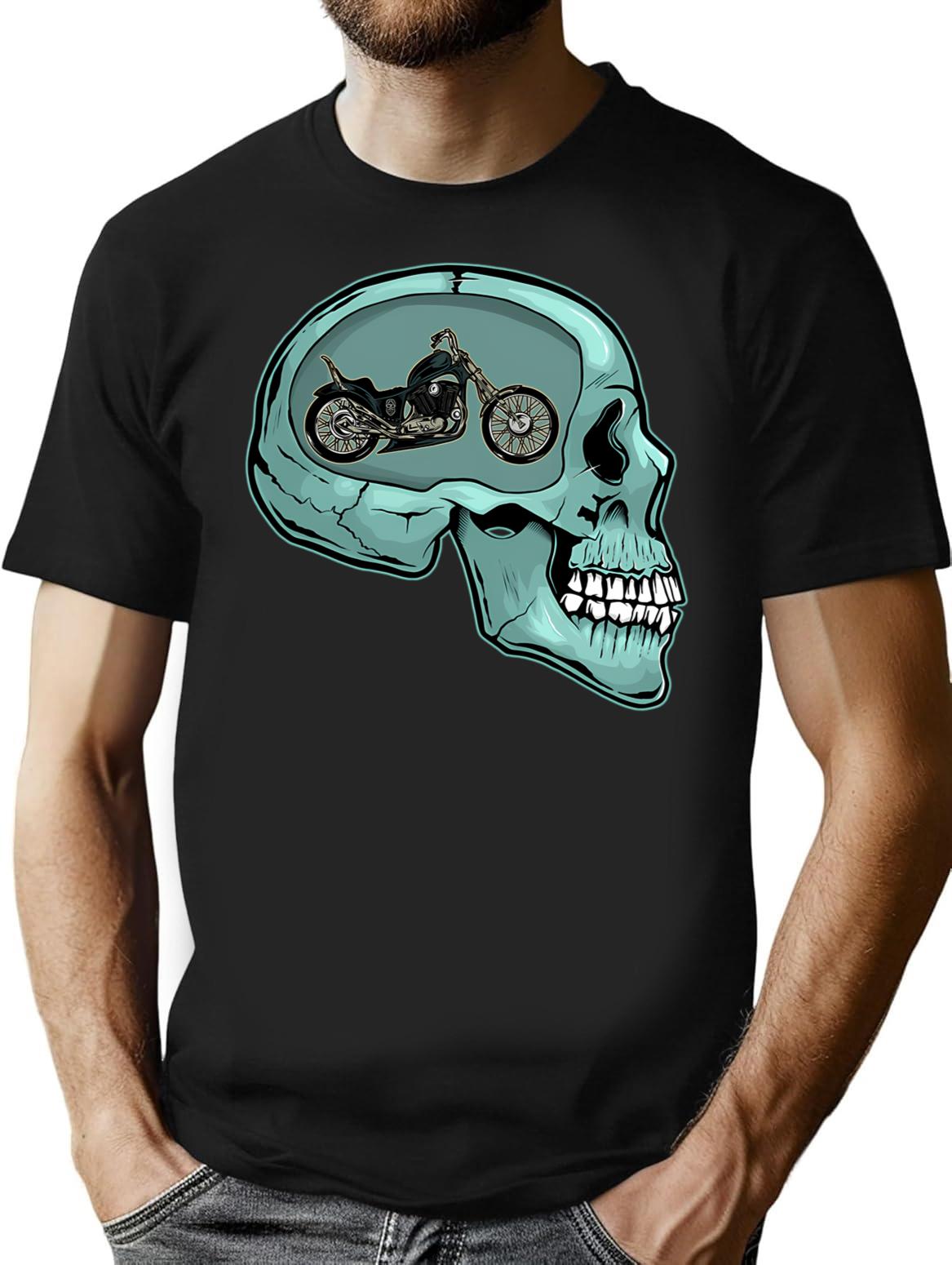 Funny Biker Vintage Motorcycle Lover Cool Rider T-Shirt - Black