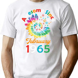 Funny Birthday Quote Awesome Since February 1965 Retro Birthday T-Shirt - White