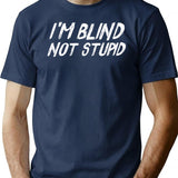 Funny Blind Not Stupid Color Blindness Colorblind Tee - Navy