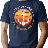 Funny Boating Tee Sorry I Can't I Have Plans With My Boat Design - Navy
