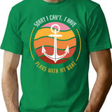 Funny Boating Tee Sorry I Can't I Have Plans With My Boat Design - Green