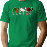 Funny Camel Xmas Tree Lights Red Plaid Christmas T-shirt - Green