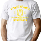 Funny Commercial Diver - Old No.12 Diving School (distressed) T-Shirt - White