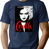 Funny Cruellas Vintage T-Shirt - Retro Graphic Casual Tee - Navy