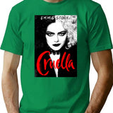 Funny Cruellas Vintage T-Shirt - Retro Graphic Casual Tee - Green